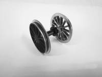 PIKO 36083 - G - Radsatz BR 194, chrom, schwarz, Kugellager, Zahnrad, Haftreifen 